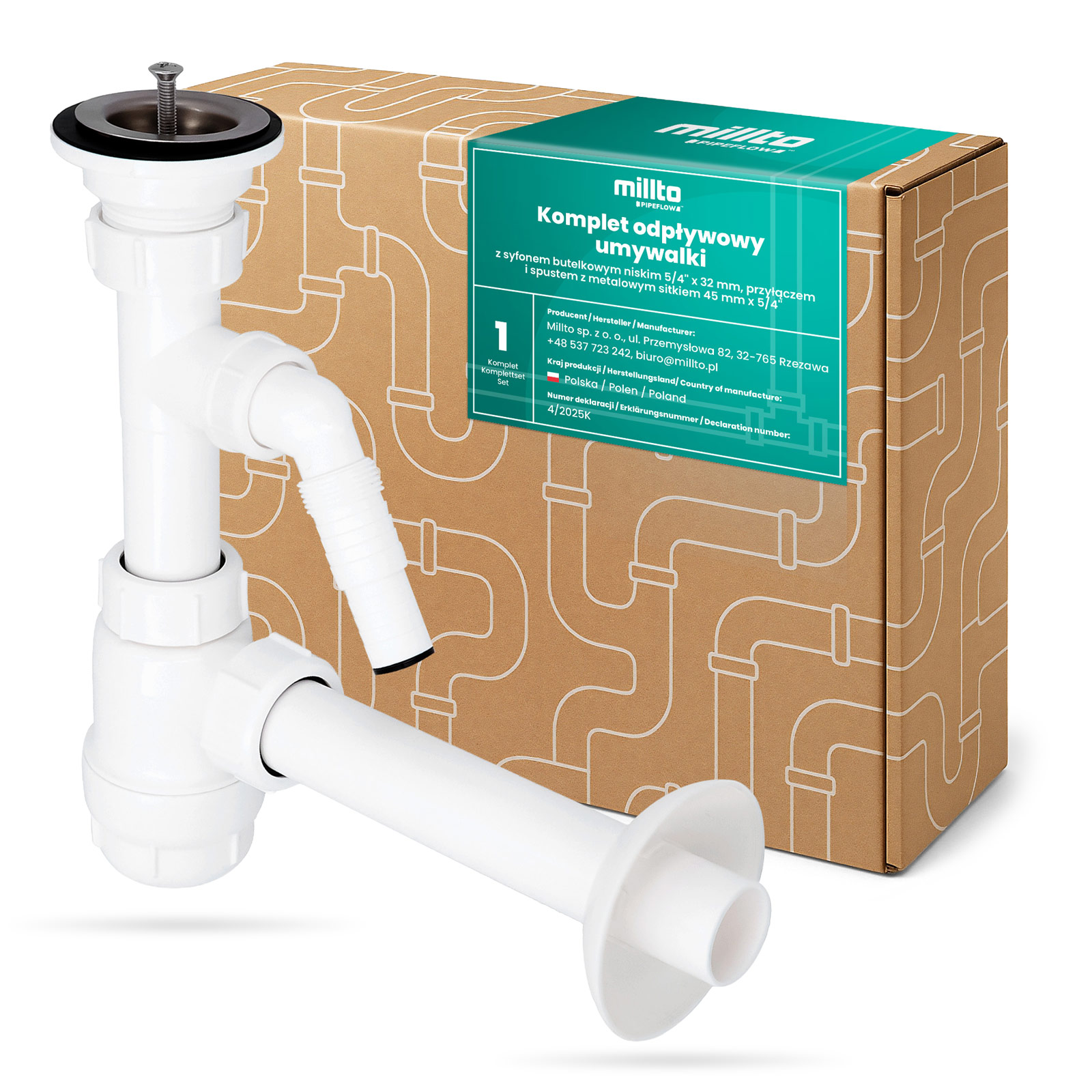 Komplety odpływowe do umywalek